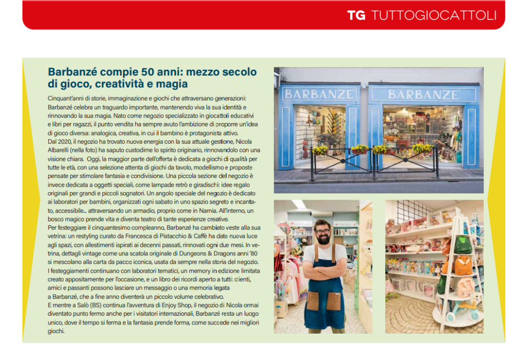 Articolo TuttoGiocattoli Aprile 25